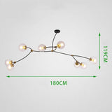 3/4/8 Wifi-Smart Lights Sputnik Globe Glass Chandelier Ambient Light Painted Finishes E26E27 - heparts