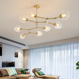 3/5/6/7/8/9 Brass Lights Sputnik Pendant Light Chandelier Lighting Lamp Ambient Light