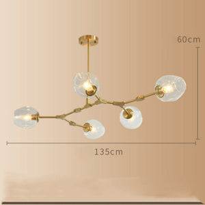 3/5/6/7/8/9 Brass Lights Sputnik Pendant Light Chandelier Lighting Lamp Ambient Light