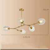 3/5/6/7/8/9 Brass Lights Sputnik Pendant Light Chandelier Lighting Lamp Ambient Light