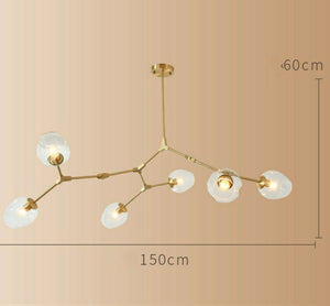 3/5/6/7/8/9 Brass Lights Sputnik Pendant Light Chandelier Lighting Lamp Ambient Light