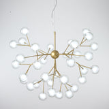 9/27/36/45/54/63-Lights Globe Glass Novelty Sputnik Chandelier Ambient Light Painted Finishes Metal Glass Creative Bulb Included G4 - heparts