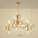 36-Lights Luxurious Acrylic Chandelier Ambient Light Painted Living Room G4 / LED Integrated - heparts