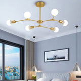 3/6/9 Lights Sputnik Pendant Light Chandelier Lighting Lamp Ambient Light - heparts