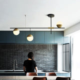 3/9-Lights Geometric Pendant light Chandelier Ambient Light Lighting Fixture With Glass Balls Metal Branches