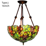 16 Inch Vintage Tiffany Stained Glass Vintage Pendant Light Art Chandelier Uplights