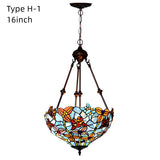 16 Inch Vintage Tiffany Stained Glass Vintage Pendant Light Art Chandelier Uplights