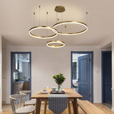3 Rings Modern LED Pendant Lights Suspension Lighting for Dinning Room Foyer Bedroom Hanging Lamp 90-265V - heparts