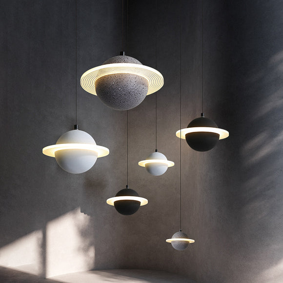 Cement Planet Design LED Pendant Light Bedside Lamp Lantern