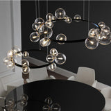 Luxury Living Room Lamp Modern Simple Nordic Lamp Bedroom Restaurant Clothing Store Molecular Magic Bean Net Red Bubble Chandelier
