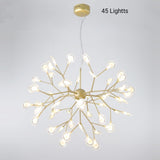 45-Lights Shell Glass Novelty Sputnik Chandelier Ambient Light Painted Finishes Metal Glass Creative Bulb Included G4 - heparts