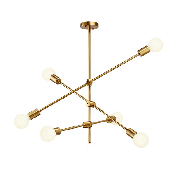 4/6/8-Light Sputnik Pendant Light Chandelier Lighting Lamp Ambient Light - Adjustable - heparts