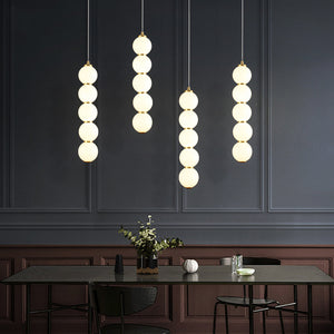 Nordic Modern Creative String Glass Ball Bedroom Restaurant Chandelier Designer Personalized Ins Bar Chandelier