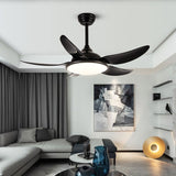 48‘ ’52" 5-Blade Plastic Fan Lamp LED Light  Remote Control Ceiling Fan Lamp Restaurant Charged Fan