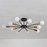 10-lights Vintage Metal Semi Flush Mount Ceiling Light E26/E27 LED - heparts