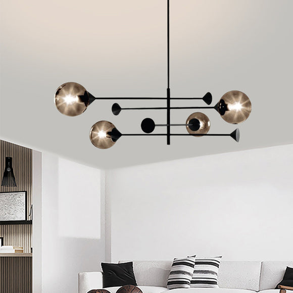 4 lights Sputnik Pendant Light Ball Chandelier Ambient Light Glass Creative E12/E14