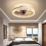 50cm Ceiling Fan with Lights, LED 3 Color 3 Speeds Timing with Remote Control, Semi Flush Mount Low Profile Fan