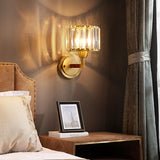 Crystal Solid Brass Sconce Wall Lights Vanity Lighting Mid Century Sconce Bedroom