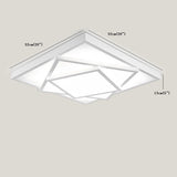 52cm Geometric Pattern Design Modern Style Simplicity LED Ceiling Lamp Metal Flush Mount - heparts