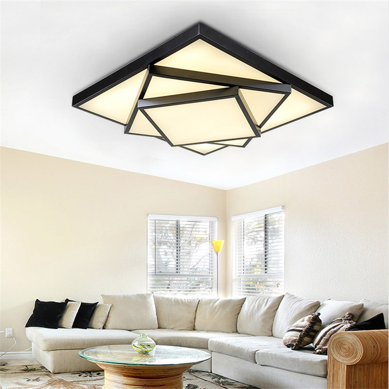 Geometric led pendant light top
