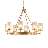 6-10lights Solid Brass Pendant Lighting Glass E26E27