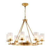 6-10lights Solid Brass Pendant Lighting Glass E26E27