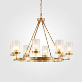 6-10lights Solid Brass Pendant Lighting Glass E26E27