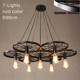 6-12 Iron Rings Cluster Chandelier Down-light American Neoclassic Pendant lights