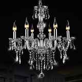 6-18-Lights Clear Glass Crystal Candle-style Chandelier Up-light Electroplated 110-240V E12-E14 - heparts