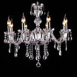 6-18-Lights Clear Glass Crystal Candle-style Chandelier Up-light Electroplated 110-240V E12-E14 - heparts