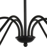 6-Light Iron Farmhouse Candle Style Chandelier Pendant Light Fixture for Kitchen Island