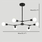 6-Lights Sputnik Northern Europe Chandelier Pendant Light Modern Metal Molecules E26 / E27 - heparts