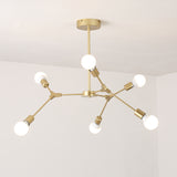 6-Lights Sputnik Northern Europe Chandelier Pendant Light Modern Metal Molecules E26 / E27 - heparts