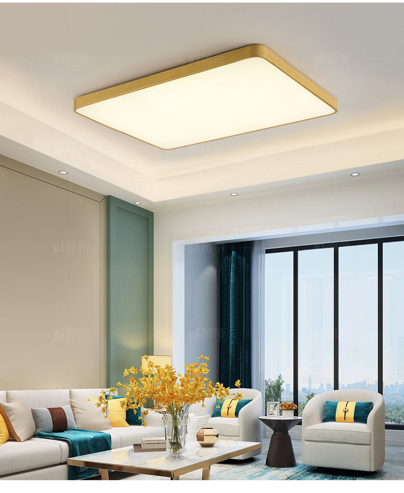 60 40cm Flush Mount Rectangle Lights Downlight Solid Brass PVC Acrylic Mini Style LED Integrated