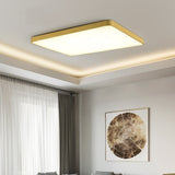 60*40cm Flush Mount Rectangle Lights Downlight Solid Brass PVC Acrylic Mini Style, LED Integrated - heparts