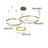 4 Rings Modern LED Pendant Lights Suspension Lighting for Dinning Room Foyer Bedroom Hanging Lamp 90-265V - heparts