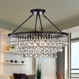 Ring type Pendant Light Unique Tiered Chandelier with Crystal Accent