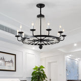 6/8-Light Candle-style Chandelier Up-light Electroplated Metal - heparts