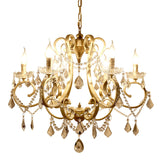 6/8-Lights Crystal Pendant Light Chandelier Candle Light Living Bed Dining Room E12/E14