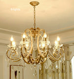 6/8-Lights Crystal Pendant Light Chandelier Candle Light Living Bed Dining Room E12/E14