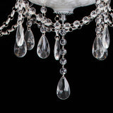 8-Lights White Glass Crystal Candle-style Chandelier Up-light Electroplated 110-240V E12-E14 - heparts