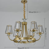 6/8 Gold Candle-style Chandelier / Chandeliers Uplight / Ambient Light Electroplated Crystal, Candle Style 110-240V Bulb Not Included / E12 / E14 - heparts