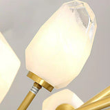 6/9/12/15/18 Lights Pure Copper Crystal Lights Novelty Sputnik Chandelier Ambient Light Glass Creative Bulb Included G9