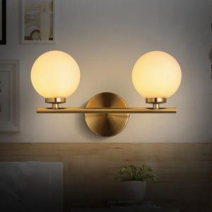 Simple Modern Strip Spherical Golden Living Room Bedroom Bedside Wall Lamp Creative Nordic Bathroom Bathroom Mirror Front Lamp