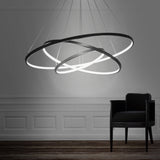 3-Lights Circular Pendant Light Chandelier Lighting Lamp Ambient Light Dimmable Remote Control - heparts