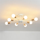 8-lights Vintage Metal Semi Flush Mount Ceiling Light E26/E27 LED