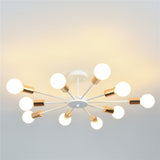 10-lights Vintage Metal Semi Flush Mount Ceiling Light E26/E27 LED - heparts