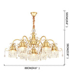 7-Light Novelty Gold Crystal Chandelier Downlight Painted Finishes Metal Creative E12E14 - heparts
