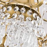 7-Light Novelty Gold Crystal Chandelier Downlight Painted Finishes Metal Creative E12E14 - heparts