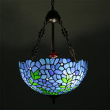 16Inch Violet Tiffany Stained Glass Art Chandelier Rural Classical E26/E27